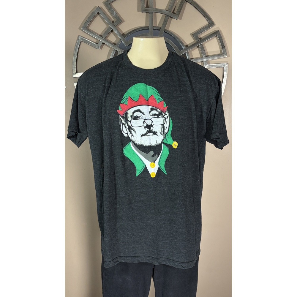 Bill Murray Christmas Elf Gray T-Shirt By: Chive Tees - Size: Mens 2XL XXL